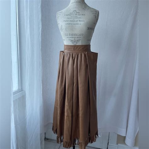 vintage gucci leather skirt|Gucci swan skirt.